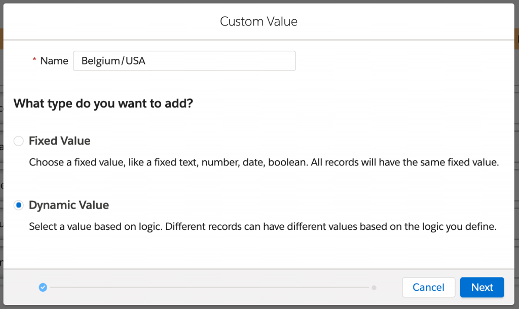 Custome Value Dynamic Value in DESelect