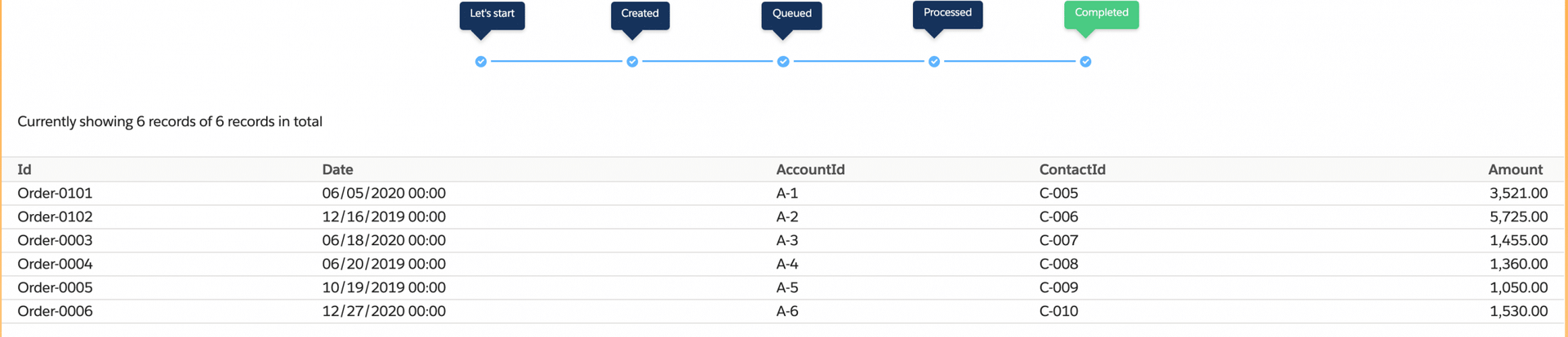 Preview of a selection created in DESelect using drag and drop