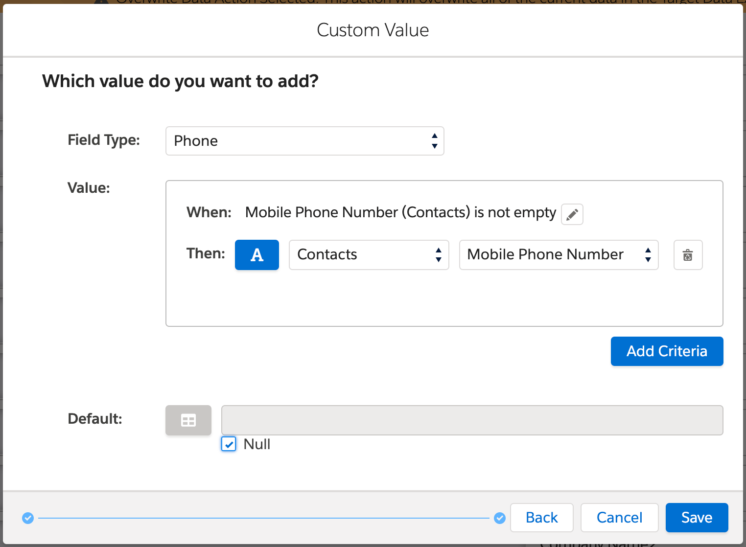 create custom values in Salesforce Marketing Cloud using DESelect