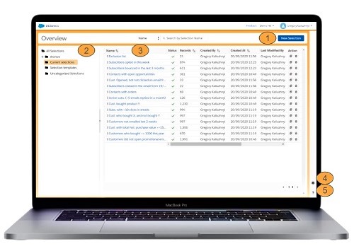 DESelect functionality and the overview screen for Salesforce Marketing Cloud users
