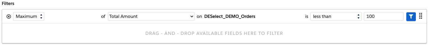 Maximum value used in aggregations in DESelect