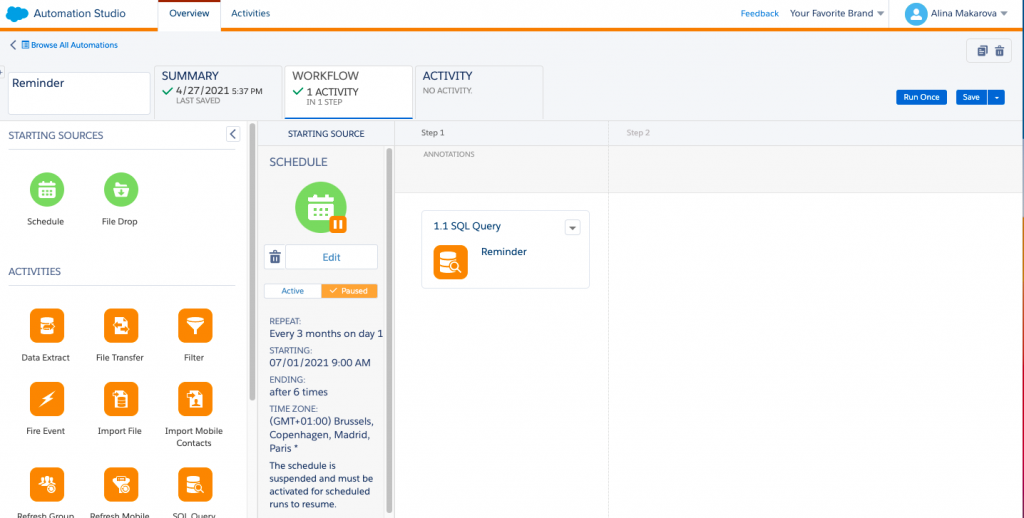 strategies for market segmentation in the Insurance industry using Salesforce Marketing Cloud overview of the automation