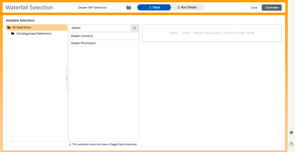 Waterfall Segmentation DESelect October Release functionality