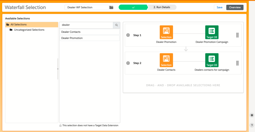 Waterfall Segmentation DESelect Segment October 21 Release