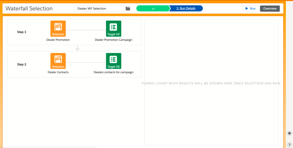 Waterfall segmentation with DESelect made easy