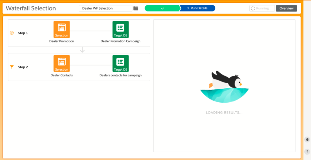 Waterfall Segmentation Preview in DESelect Segment