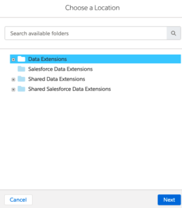 shared data extension DESelect