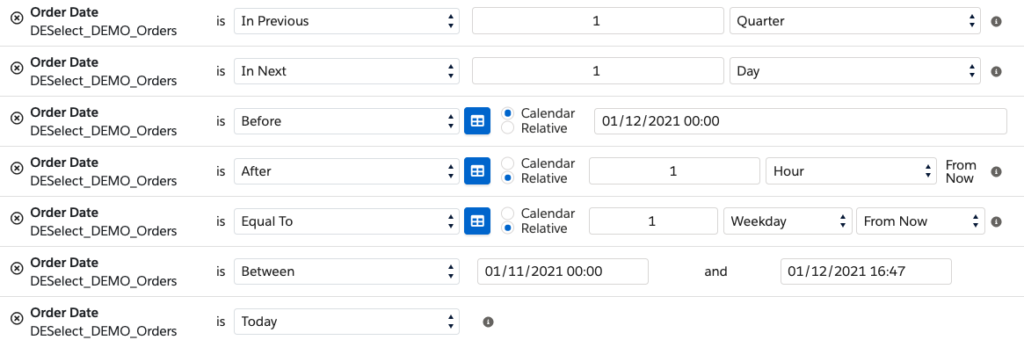 improved date filters