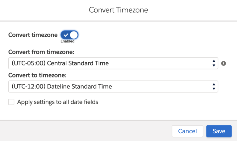 Converting Timewone in DESelect Segment 2