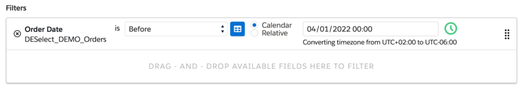 date filters in SFMC