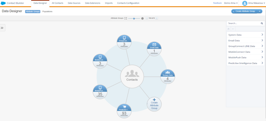(An overview of 'Data Designer' within Contact Builder