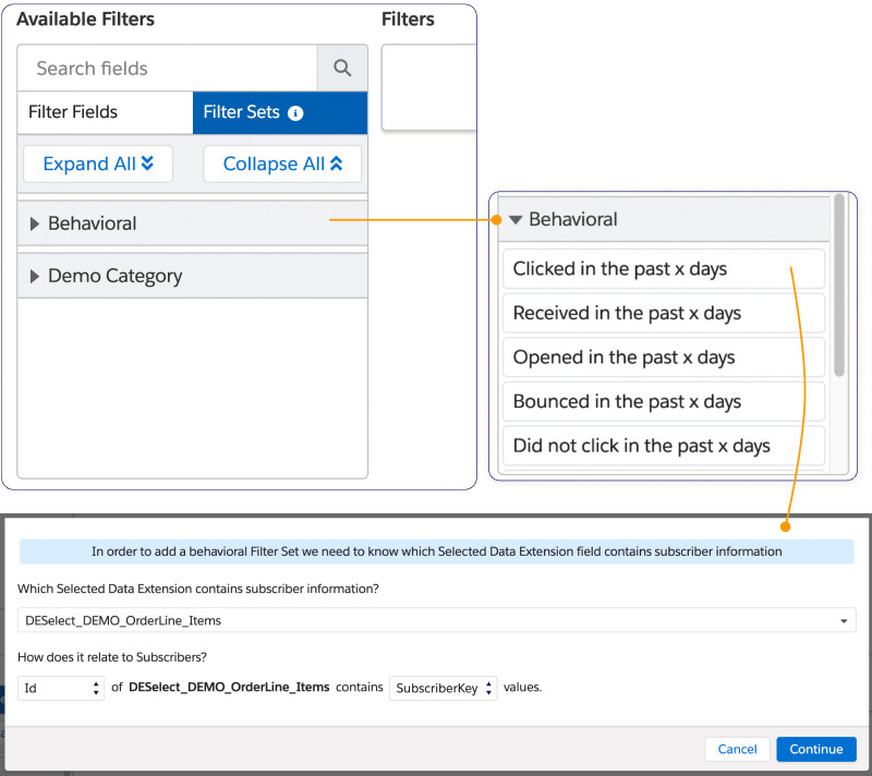 Behavioral-Filter-Sets