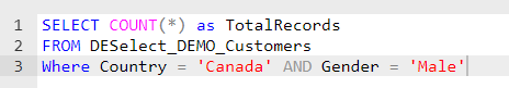 'where' plus 'and' sql query