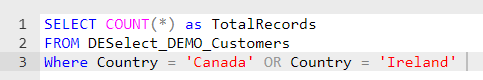 'where' plus 'or' sql query