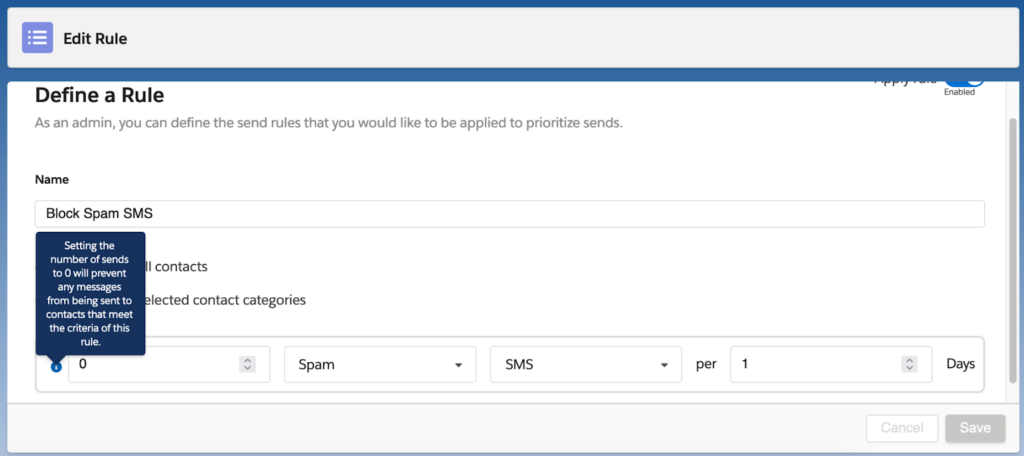 block recurring sends and all communications