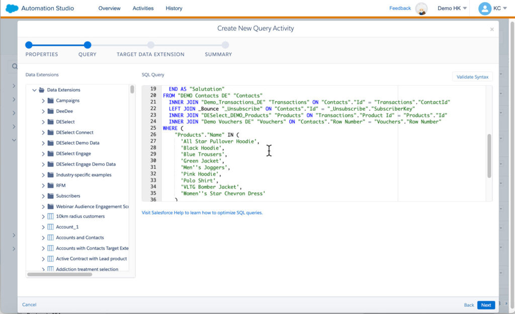 SQL Query Example