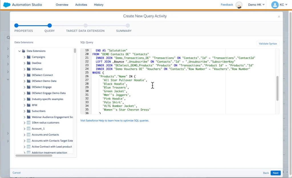 SQL Query Example