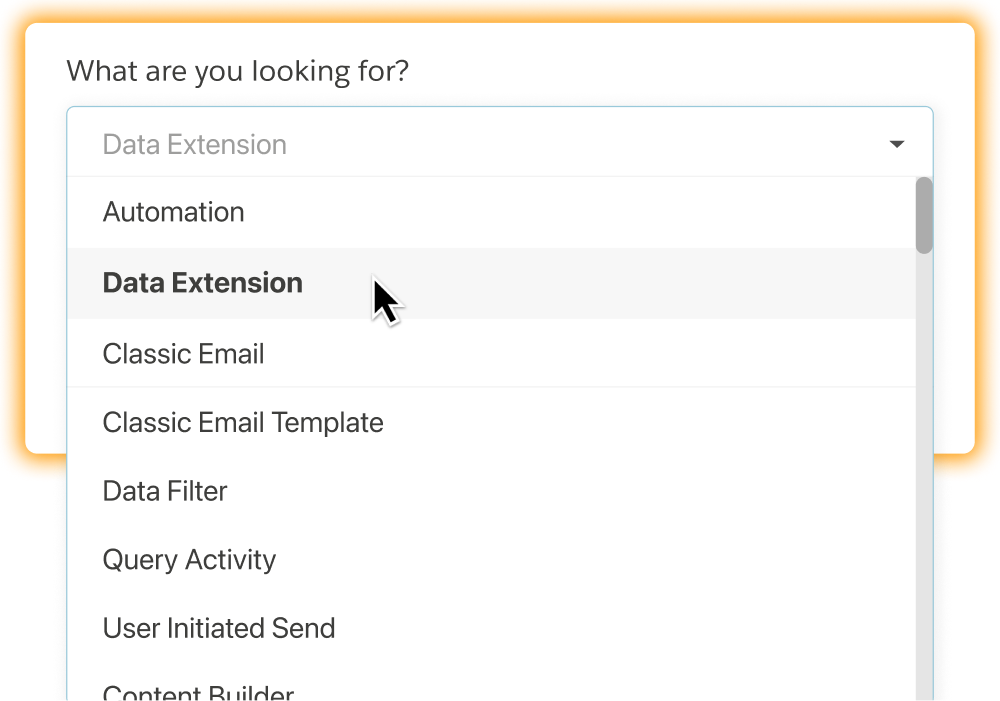 Search any object in Salesforce Marketing Cloud Engagement for free