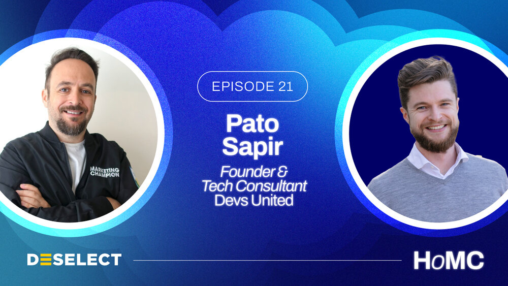 episode 21 of the heroes of marketing cloud podcast, featuring Pato Sapir, Founder of and Technical Consultant at Devs United