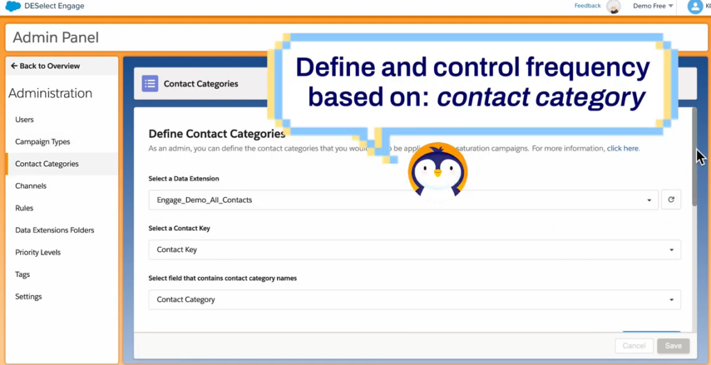 Engage Admin Panel - Contact Type
