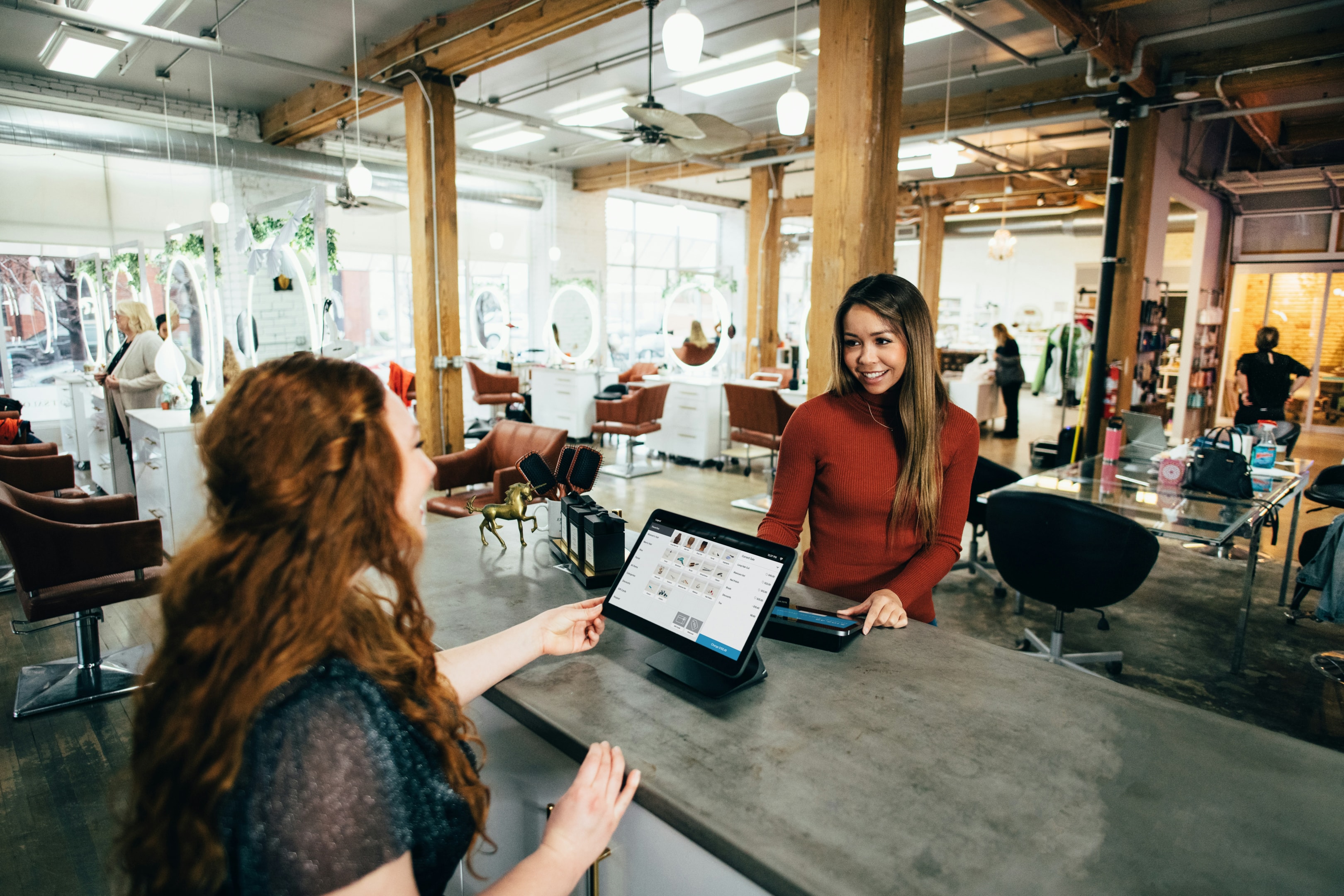 Exploring Salesforce Digital Engagement at the customer service counter.
